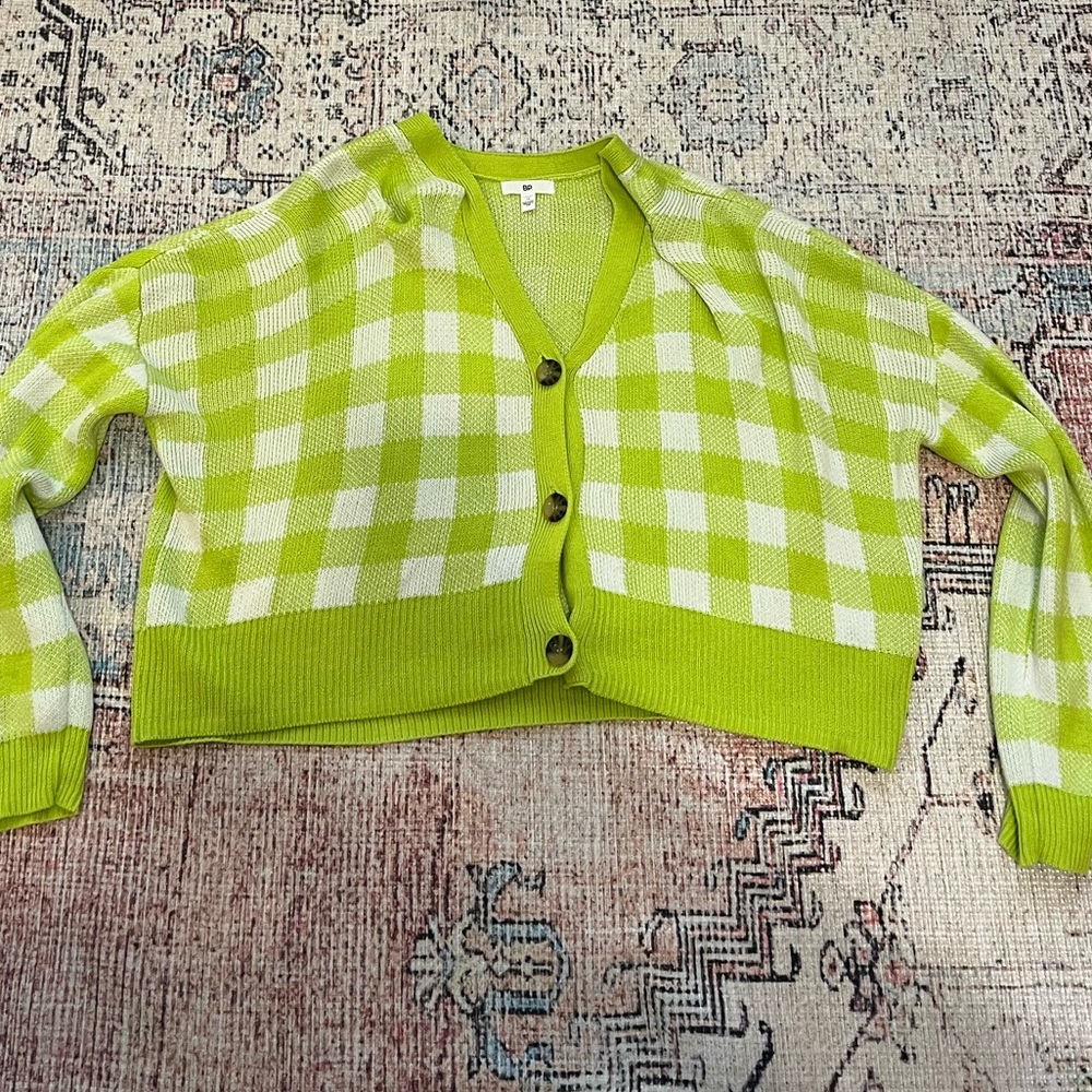 Nordstrom‎ Neon Green/White Sweater